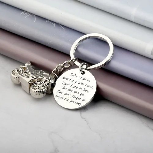 Miniatura 28 de FUSTMW Llavero de motociclista, regalo de motocicleta, llavero seguro para que tu ángel guardián viaje contigo, nuevo regalo para motociclista