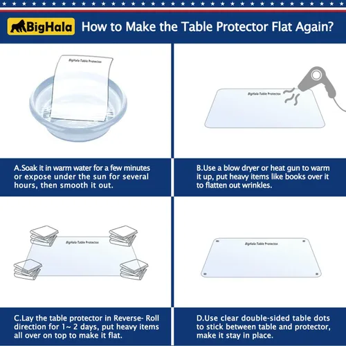 Miniatura 7 de Protector de mesa de madera para muebles, manteles de plástico transparente lavable, funda protectora para escritorio, vinilo de PVC, protector