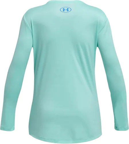 Miniatura 2 de Under Armour Manga larga estampada con logotipo grande Tech para niñas