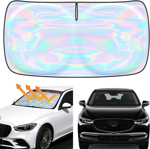 Miniatura 107 de Parasol para parabrisas Rivian R1S R1T 2022-2026 – Parasol compatible con Rivian R1S R1T plegable para ventana delantera, protector de visera solar