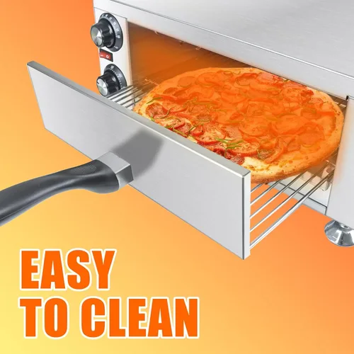 Miniatura 3 de KOOTEN Horno eléctrico de pizza de encimera interior, máquina comercial de 12 pulgadas, cocina de pizza de acero inoxidable para restaurante casero