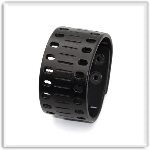 Miniatura 4 de Xusamss Pulsera Punk Jewelry Hollow Brazalete de cuero ancho