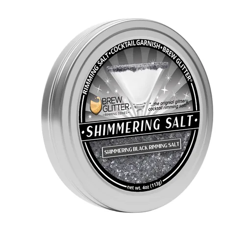 Miniatura 6 de Brew Glitter - Sal negra brillante (4 onzas, 1 lata de barra) para cóctel comestible con purpurina mezclada para bebidas y bebidas