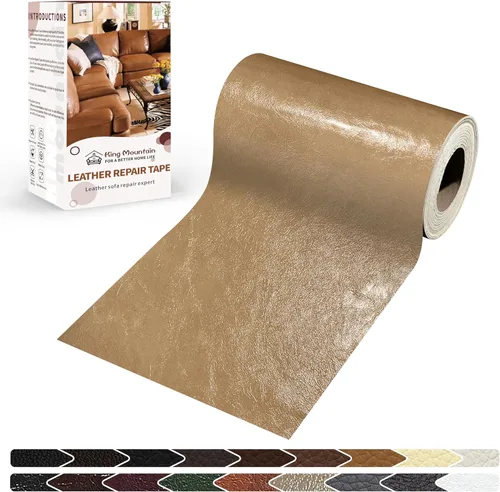 Miniatura 41 de KING MOUNTAIN Cinta de reparación de cuero, 16 x 60 pulgadas, gris, autoadhesiva, impermeable, ecológica