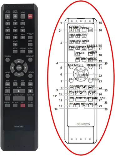 Miniatura 5 de WINFLIKE SE-R0265 - Mando a distancia compatible con reproductor Toshiba DVD/VCR D-R400 D-R410 D-R420 D-R430 D-R400KU D-R410KU D-R420KU D-R430KU
