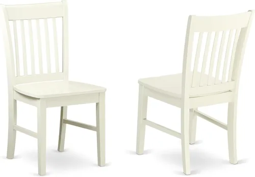 Miniatura 4 de East West Furniture ANNO3-LWH-W - Juego de muebles de comedor de 3 piezas contiene una mesa de comedor redonda con pedestal y 2 sillas de asiento