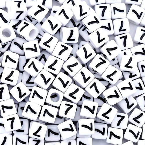 Miniatura 23 de 300 piezas de cuentas de número 0 redondas de 4x7mm, cuentas de número acrílico individual para hacer pulseras con dijes Redondo - 0