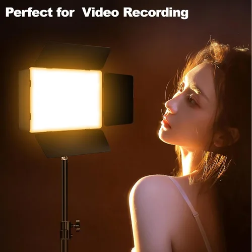 Miniatura 6 de Pixel Panel de luz de video LED, iluminación para cámara de fotografía, 20 W, bicolor, regulable, 2500-6500 K, luces LED de transmisión de estudio