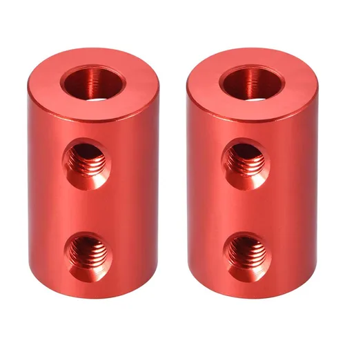 Miniatura 5 de TA-VIGOR Juego de 2 tornillos de acoplamiento de eje de 0.157 in a 0.197 in, conector de junta rígida de eje L20 x D12, aleación de aluminio