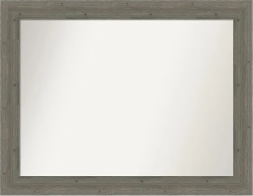 Miniatura 20 de Amanti Art Espejo de baño gris para sobre el fregadero, 27 x 27 pulgadas, espejo de tocador cuadrado gris, marco de madera rústica de campo medio