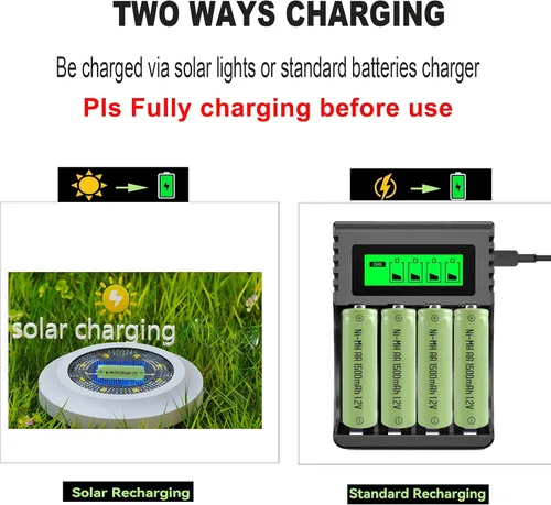 Miniatura 4 de Paquete de 12 pilas recargables AA de 1500 mAh de larga duración, precargadas de alta capacidad precargadas de 1.2 V Ni-MH doble A