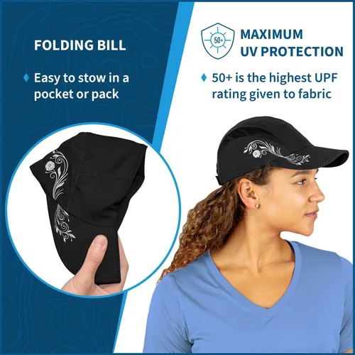 Miniatura 3 de TrailHeads Sombrero plegable para correr para mujer Gorra de verano con protección UV
