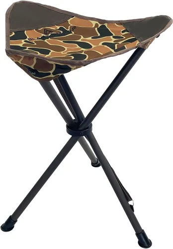 Miniatura 10 de Black Sierra Taburete plegable de caza con correa para el hombro, asiento de trípode plegable ligero, marco de acero soporta 225 libras, silla Canela