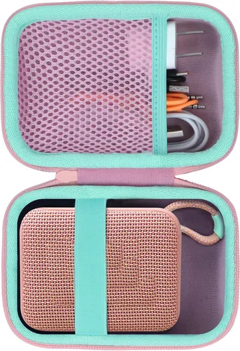 Miniatura 22 de Funda de silicona Lebakort compatible con altavoz portátil JBL GO 4 (Funda negra)