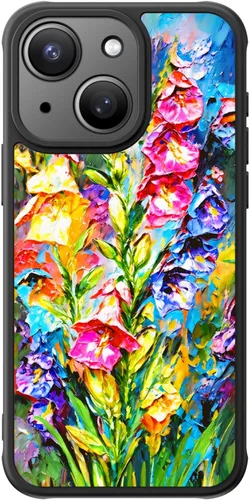 Miniatura 72 de FUNMIKO Funda para iPhone 16 Plus, carga inalámbrica y protección de grado militar, diseño floral moderno para mujeres y niñas, funda antideslizante