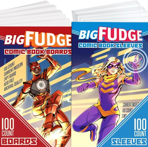 Miniatura 9 de Big Fudge 50 bolsas y tableros de cómics - Fundas protectoras para cómics y revistas - Protección de archivo para los años 90 a los cómics actuales