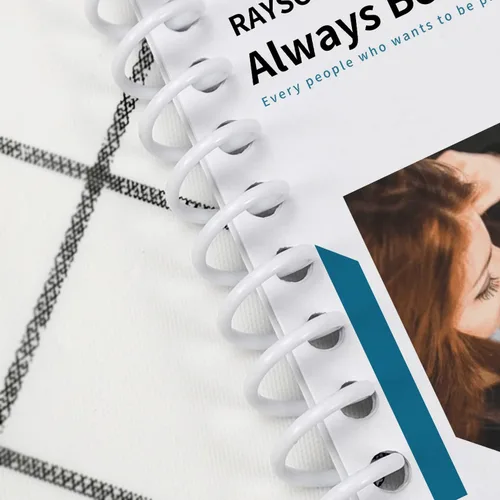 Miniatura 5 de Rayson Plastic Spiral Binding Coils, 3:1 Pitch White 1-1/4" Coil Binding Spines, Bind Up to 280 Sheets, Pack of 50