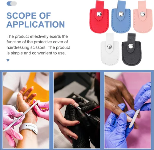Miniatura 3 de FOMIYES Protector de tijeras de uñas, pinza de uñas portátil, cubierta de poliuretano, herramientas de manicura y pedicura, funda de almacenamiento