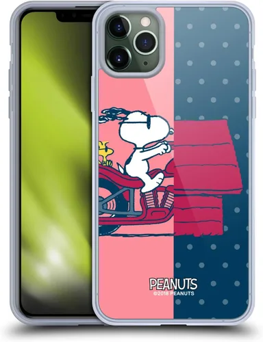 Miniatura 360 de Head Case Designs Funda de gel con licencia oficial de Peanuts Snoopy & Woodstock Halfs and Laughs [protección de grado militar] compatible