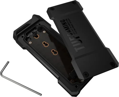Miniatura 26 de ASUS TUF Gaming A1 - Carcasa externa M.2 NVMe SATA PCIe SSD - USB-C, M.2 Q-Latch para una fácil instalación, resistencia a las caídas, resistencia