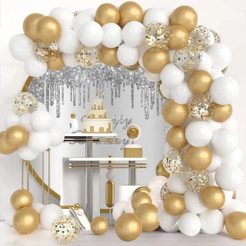 Miniatura 3 de Telón de fondo redondo dorado de 3 x 3 pies, lujoso telón de fondo de fotografía dorado brillante para niñas y mujeres, decoración de fiesta