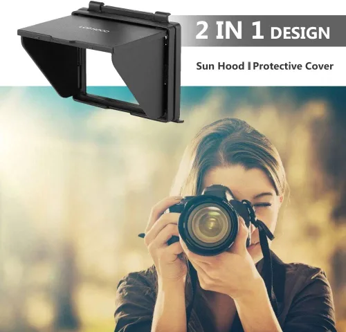 Miniatura 2 de Pantalla de monitor LCD Parasol con cubierta protectora de pantalla plegable para cámara DSLR