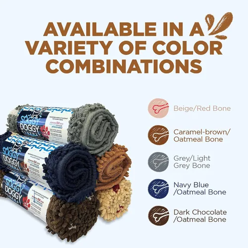 Miniatura 7 de Soggy Doggy Slopmat - Tapete de comida para perros, tapete de microfibra absorbente de felpilla para alimentación de mascotas para alimentos