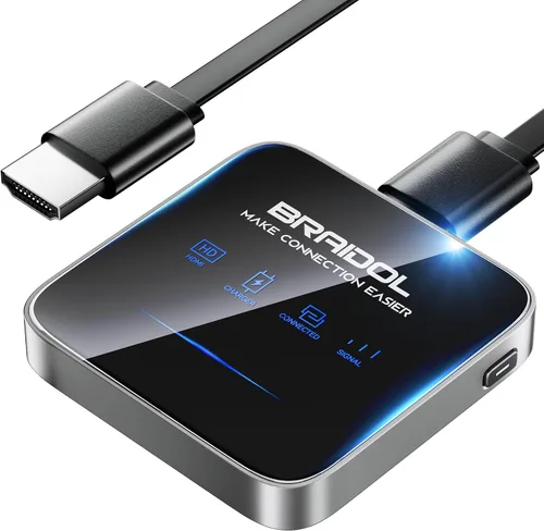 2027 Upgraded Wireless HDMI Display Dongle Adapter, Transmitter Streaming Media Video/Audio/File HDMI Wireless Extender from Smartphone,Laptop to
