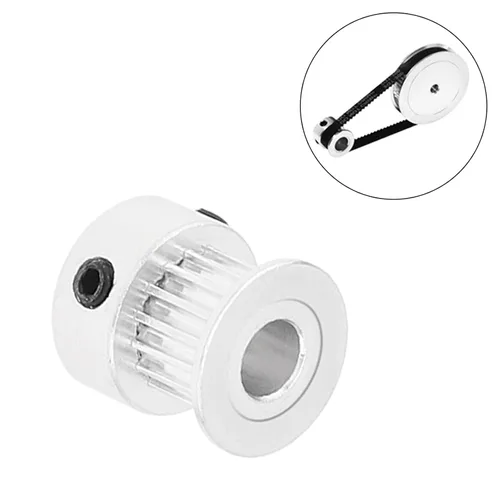 Miniatura 5 de Paquete de 5 poleas GT2 16 dientes 0.197 in diámetro 16T correa dentada rueda de polea aluminio para impresora 3D
