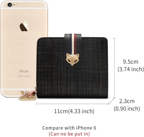 Miniatura 2 de FOXER Carteras pequeñas para mujer, monederos con cremallera para tarjetas de crédito, Classic