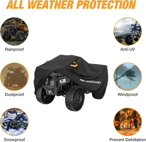 Miniatura 4 de NEVERLAND Cubierta para ATV Impermeable de Servicio Pesado Cubierta para Vehículo de 4 Ruedas Cubierta para Quad Resistente a Todas las Condiciones