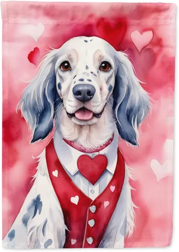 Miniatura 94 de Caroline's Treasures DAC5292CHF - Bandera de Border Collie My Valentine House para porche, grande, con manga para porche, para colgar en la pared