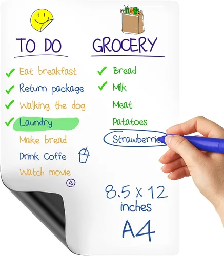 Miniatura 9 de Pequeña lista de tareas pendientes magnética para casillero 5x7 pulgadas - Lista de tareas pendientes magnética de borrado en seco para refrigerador