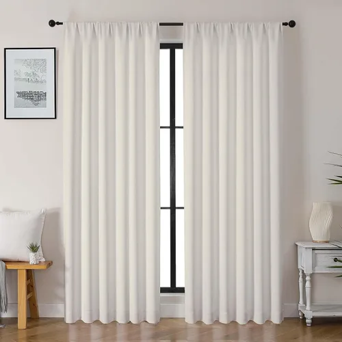 Miniatura 102 de Gwine Cortinas opacas para dormitorio, 54 pulgadas de largo, paneles de cortina de ventana con aislamiento térmico y reducción de ruido, cortinas