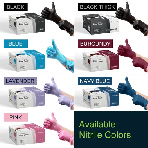 Miniatura 7 de Guantes desechables de vinilo negro, sin látex, tamaño pequeño, 50 unidades - Guantes quirúrgicos de grado médico y dental - Guantes de nitrilo sin