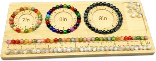 Miniatura 3 de Petoysoso Tableros de cuentas para la fabricación de joyas, tablero de cuentas de bambú para pulseras de joyería, tablero de cuentas de pulsera