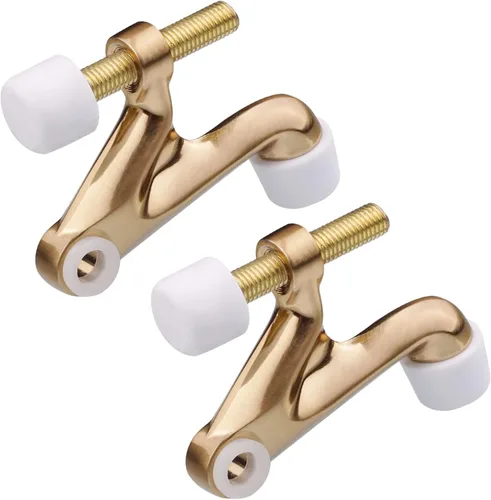 Miniatura 11 de Paquete de 2 topes de puerta con pasador de bisagra, accesorios ajustables de alta resistencia, 2-3/8 x 15/16 pulgadas, negro mate con puntas