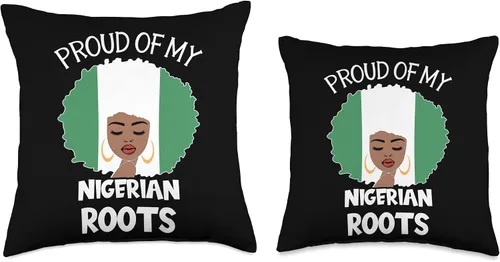 Miniatura 3 de Proud Nigerian roots black history month Throw Pillow