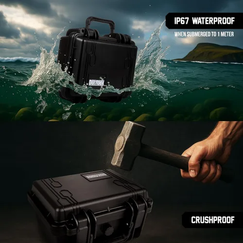 Miniatura 4 de Durabox Estuche Resistente a Todas Las Condiciones Climáticas 10 x 9 x 5” - Estuche de Viaje con Carcasa Rígida Aprobada por la TSA con Espuma