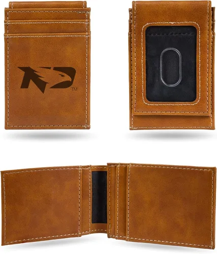Miniatura 134 de Cartera de bolsillo frontal grabada con láser NCAA - Compacta/Cómoda/Delgada