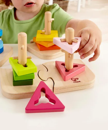 Miniatura 3 de Hape rompecabezas con taquetes de madera creativo para niño