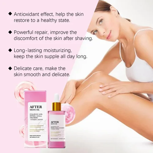 Miniatura 5 de Aceite para después del afeitado y vainilla de fresa para mujeres, aceite suave para después del afeitado, aceite para después del afeitado, suero