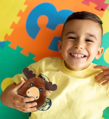 Miniatura 5 de DolliBu Snug Mooshies - Animal de peluche de alce – Wild Life súper blando y suave juguete de peluche sensorial para niñas y niños, lindo animal