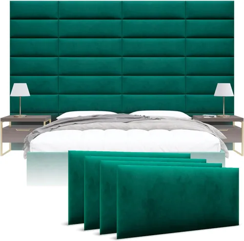 Miniatura 21 de Cabeceras tapizadas Vänt - Paneles de pared para montar en la pared tamaño Queen/Full - Champán neutro metálico - Juego de 4 paneles
