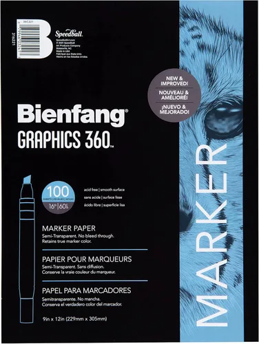 Miniatura 8 de Bienfang Graphics 360 - Bloc de papel marcador, sin sangrado, semitransparente, cuaderno de dibujo de artista, para diseños de 11 x 14 pulgadas, 50