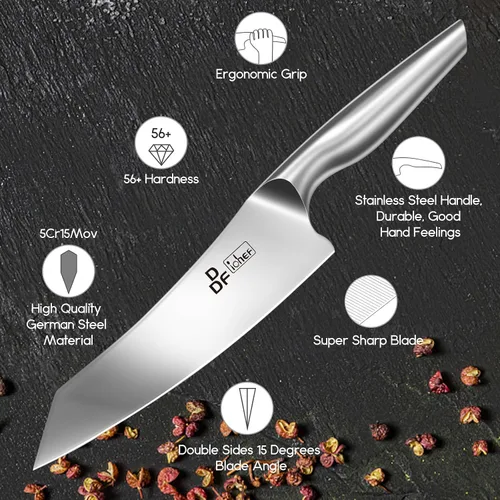 Miniatura 4 de DDF iohEF Juego de cuchillos con tira de cuchillos, juego de 8 cuchillos de cocina profesional, juego de cuchillos de chef japoneses de acero