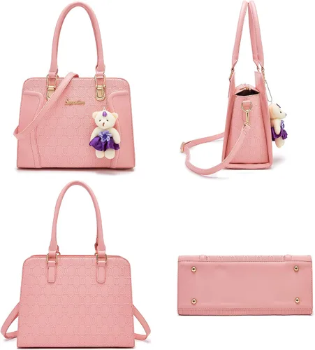 Miniatura 2 de Bolsos de mano de moda para mujer, bolsa de hombro, asa superior, bolsa de mano, juego de 4 piezas
