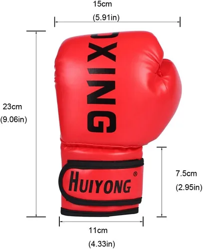 Miniatura 5 de Guantes de boxeo para niños HUINING, guantes de entrenamiento para niños, guantes de boxeo MMA, guantes de boxeo de poliuretano, con dibujos