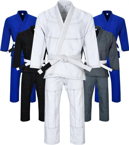 Knockout Fight Gear Jiu Jitsu Gi brasileño para hombres, BJJ Gi mujeres Grappling gi Ultra Light, tela pre-HRUNK que absorbe el sudor