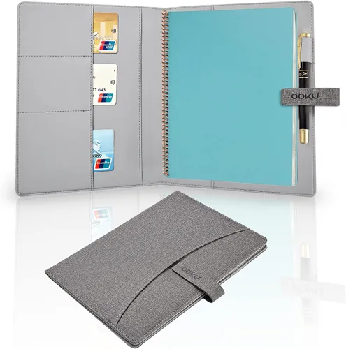 Cubierta de cuaderno de viaje A5 OOKU compatible con Rocketbook Fusion tamaño ejecutivo, cuaderno inteligente reutilizable, planificador Panda,